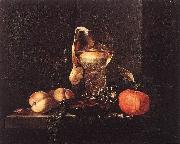 KALF, Willem Still-Life with Silver Bowl, Glasses, and Fruit Spain oil painting artist